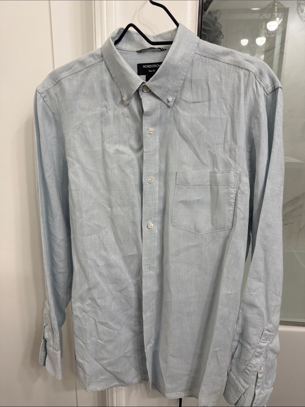Nordstrom Men’s Pale Blue Button-Down Oxford Shirt